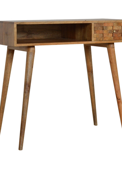 Tile Carved Open Slot Writing Desk