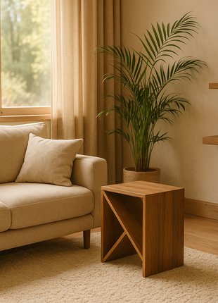 Geometric Library Side Table