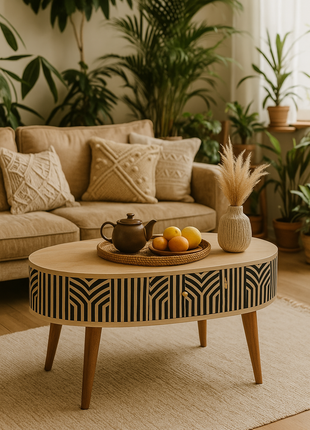 Edessa Bone Inlay Coffee Table