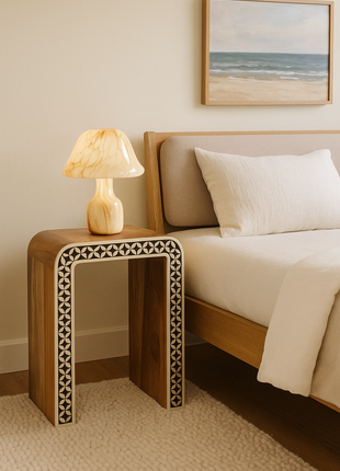 Edessa Bone Inlay End Table
