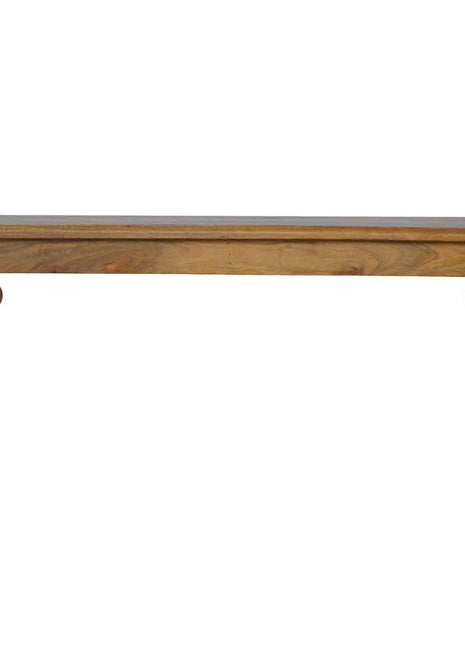 Banco de madera maciza con patas torneadas