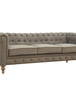 Multi Tweed 3 Seat Chesterfield