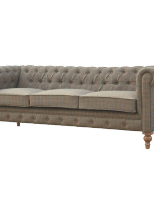 Multi Tweed 3 Seat Chesterfield