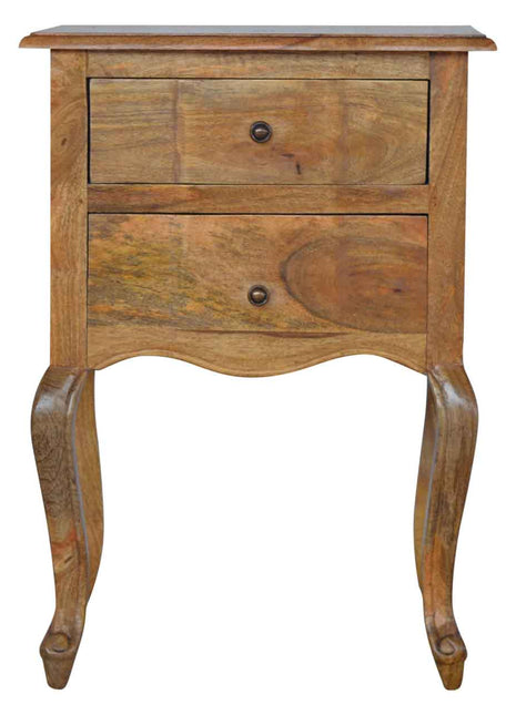 French Style Bedside with 2 Drawers