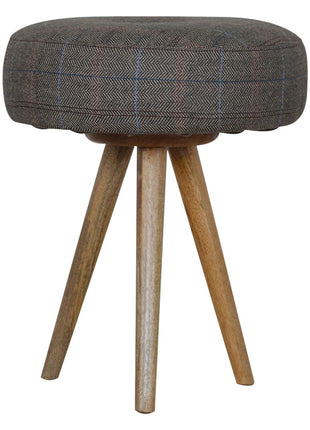 Tripod Stool with Tweed Seat Pad