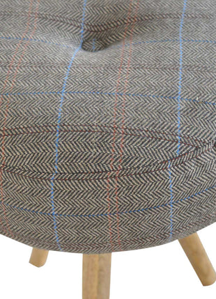 Tripod Stool with Tweed Seat Pad