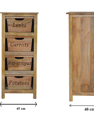 Carved Kitchen Cabinet