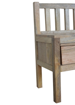 Geschnitzte Aufbewahrungsbank für Sie und Ihn