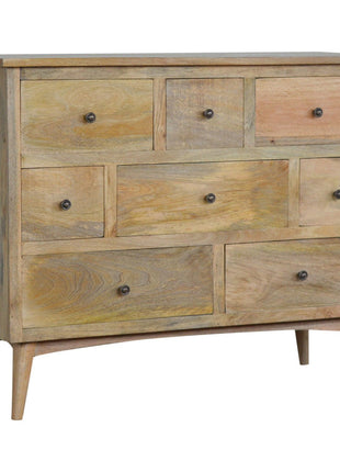 Oak-ish Solid Wood 8 Drawer Chest