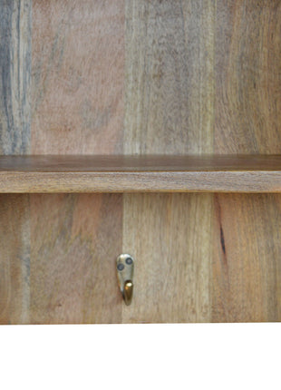 Floating Coat Rack with 3 Shelves