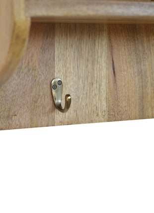 Floating Coat Rack with 3 Shelves