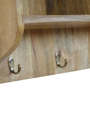 Floating Coat Rack with 3 Shelves