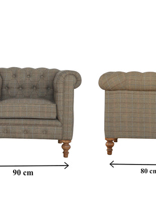 Sillón Chesterfield Multi Tweed