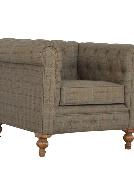 Chesterfield Multi Tweed Armchair