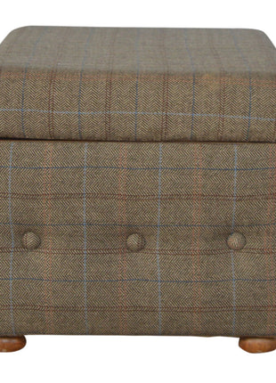 Multi Tweed Button Fooststool