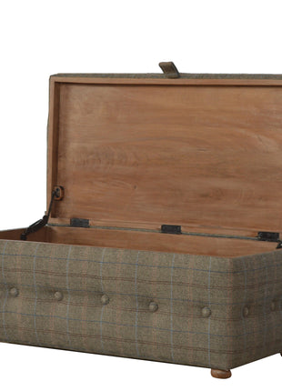 Multi Tweed Button Fooststool