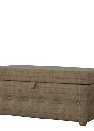 Multi Tweed Button Fooststool