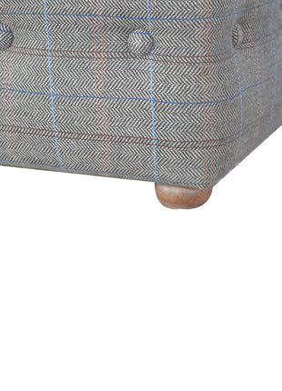 Multi Tweed Button Fooststool