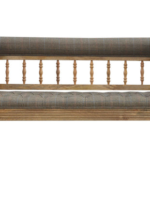Multi Tweed Deep Button Bench