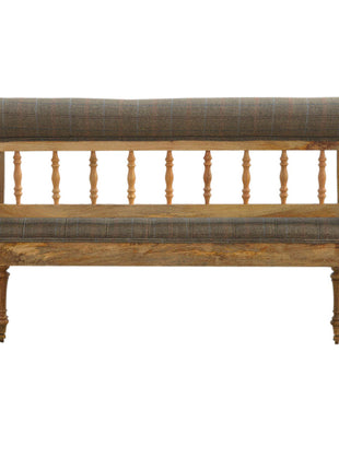 Multi Tweed Deep Button Bench