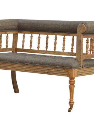 Multi Tweed Deep Button Bench
