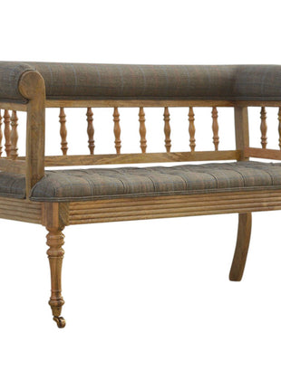 Multi Tweed Deep Button Bench