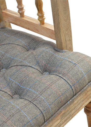 Multi Tweed Deep Button Bench