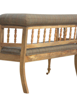 Multi Tweed Deep Button Bench