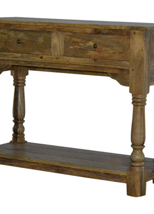 Solid Mango 2 Drawer Console