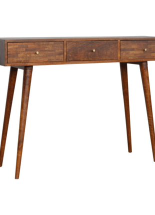 3 Drawer Assorted Chestnut Console