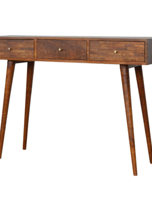 3 Drawer Assorted Chestnut Console