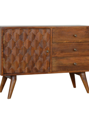 Carved Chestnut Sideboard