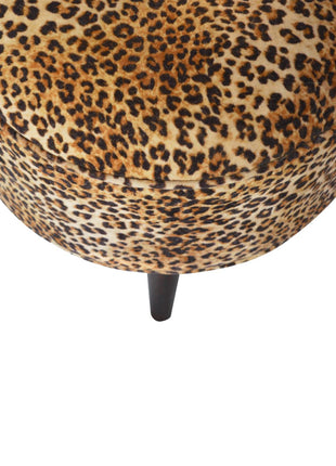 Reposapiés de estilo nórdico con diseño de leopardo