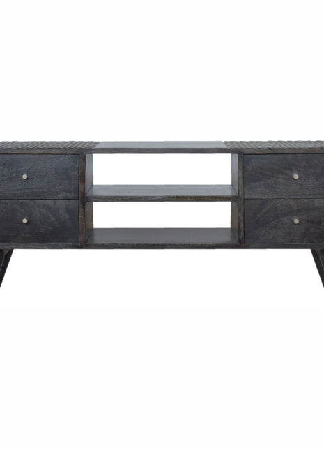 Ash Black 4 Drawer Media Unit