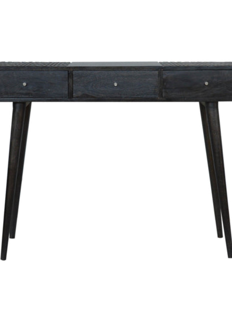 Ash Black 3 Drawer Console Table