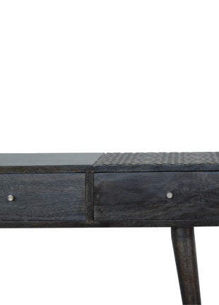 Ash Black 3 Drawer Console Table