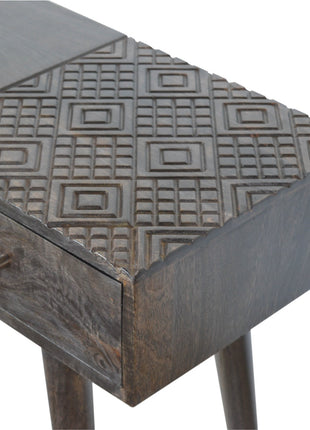 Ash Black 3 Drawer Console Table