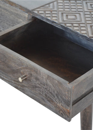 Ash Black 3 Drawer Console Table