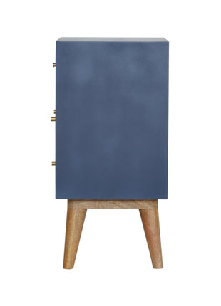 Navy 4 Drawer Bedside
