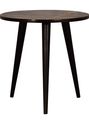 Walnut Gold Inlay End Table