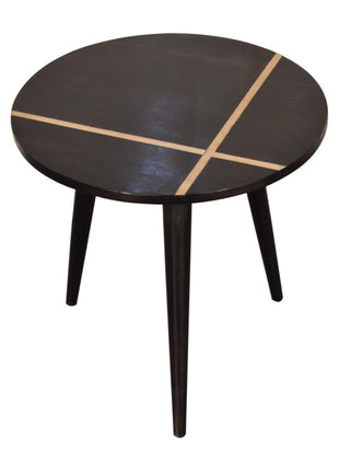Walnut Gold Inlay End Table