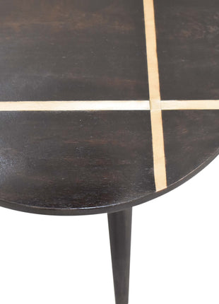Walnut Gold Inlay End Table