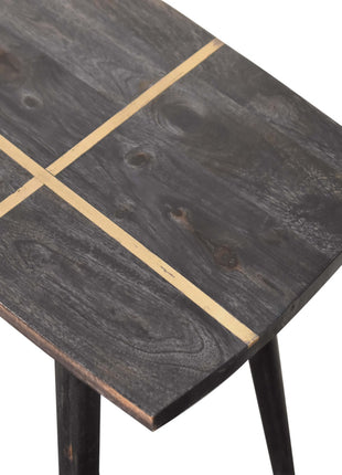 Ash Black Brass Inlay Coffee Table