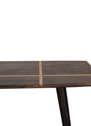 Ash Black Brass Inlay Coffee Table