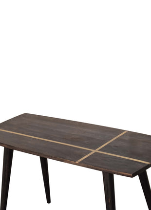 Ash Black Brass Inlay Coffee Table