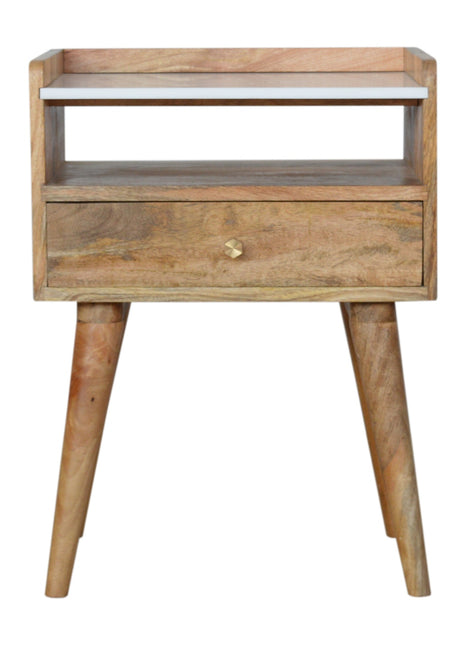 Open Slot Bedside with White Top