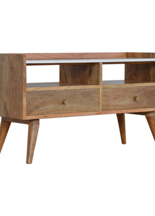 White Marble Top Media Unit