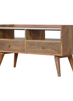White Marble Top Media Unit