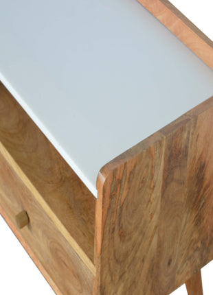 White Marble Top Media Unit