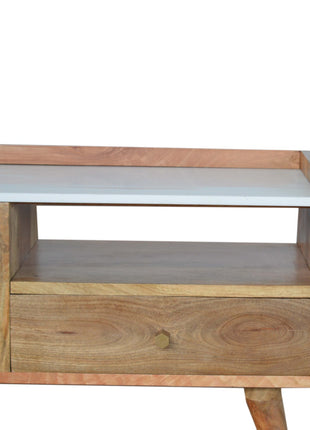 White Marble Top Media Unit